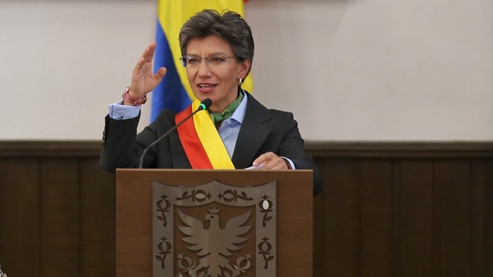 Claudia López el 1 de enero de 2020 en el concejo de Bogotá. · Foto: Colprensa/Prensa/Redes sociales
