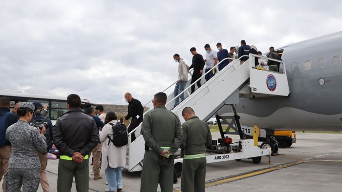 Colombianos deportados de Estados Unidos. · Foto: Ministerio de Relaciones Exteriores.