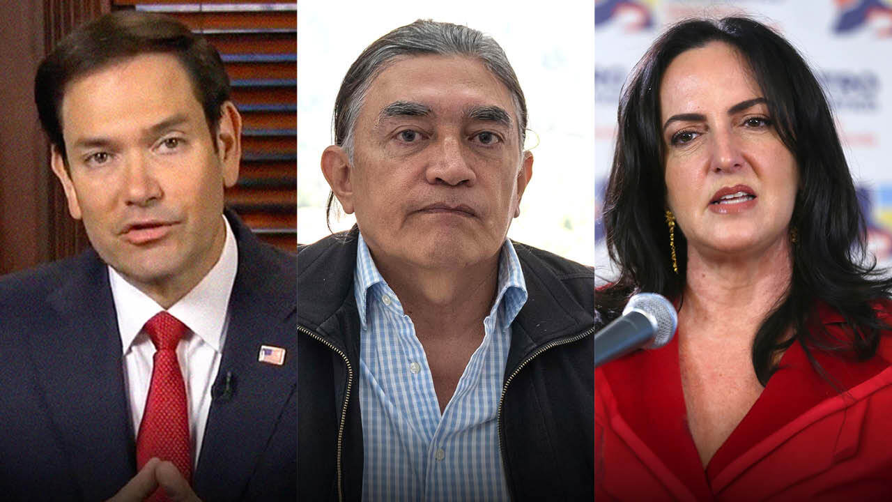 Marco Rubio, Gustavo Bolívar y María Fernanda Cabal. Crédito: Pablo David-Colprensa.