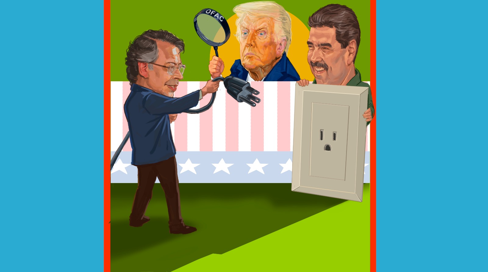 Foto principal del artículo 'Exclusivo | Así se está estructurando el negocio energético con Venezuela que podría costarle a Colombia sanciones de la OFAC' · Ilustración: Jorge Restrepo