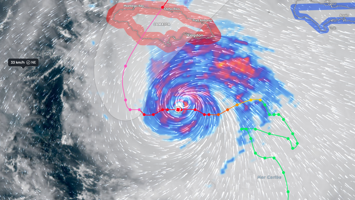 Foto principal del artículo 'Trayectoria del huracán Melissa: Jamaica en alerta máxima por vientos de categoría 5'