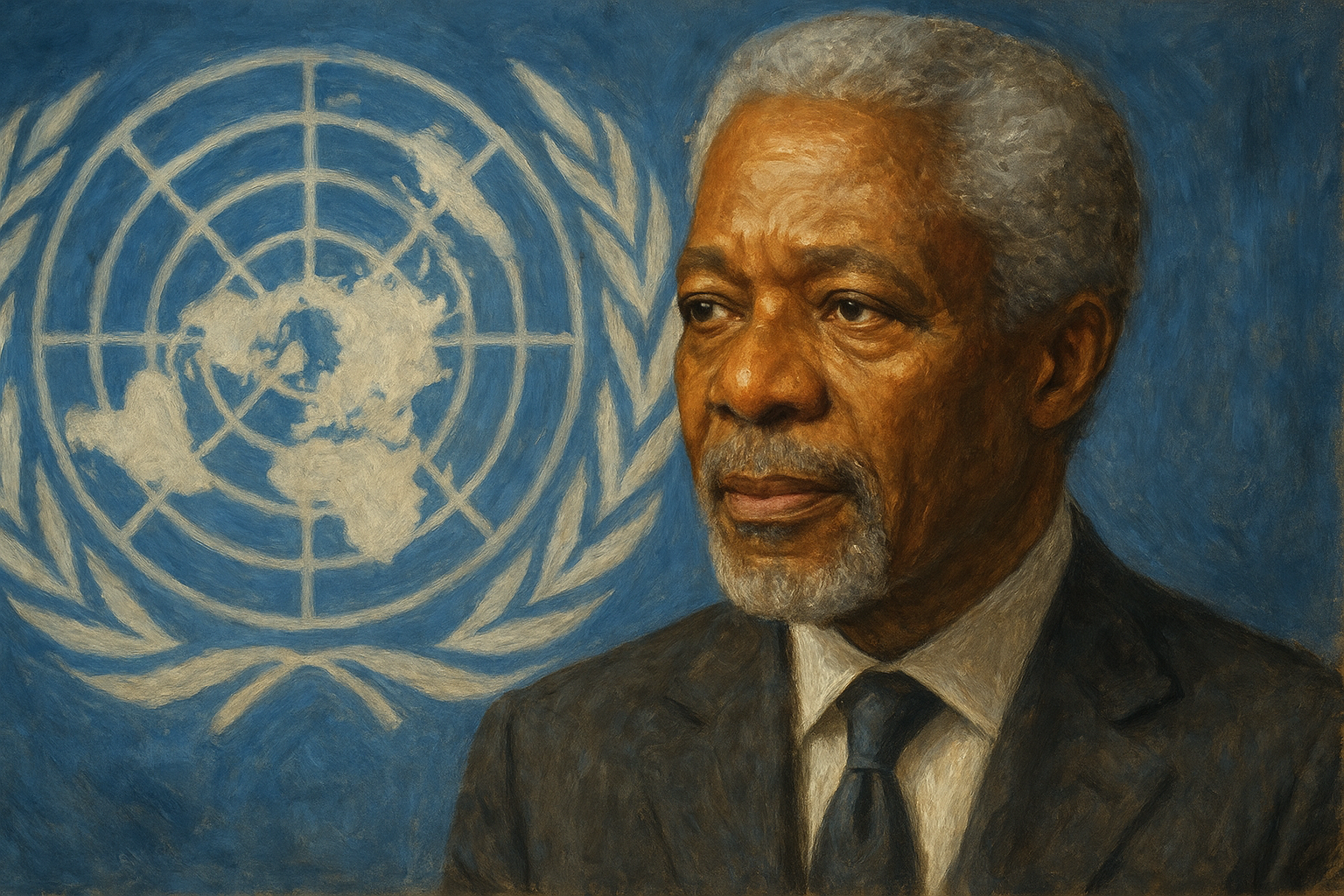 En un documento de 2004 (El Estado de derecho y la justicia de transición en las sociedades que sufren o han sufrido conflictos), el entonces secretario general de Naciones Unidas, Kofi Annan, propuso una definición que ha sido retomada recurrentemente por muchos académicos y documentos oficiales de Naciones Unidas. 
Crédito: Ilustración creada por IA.