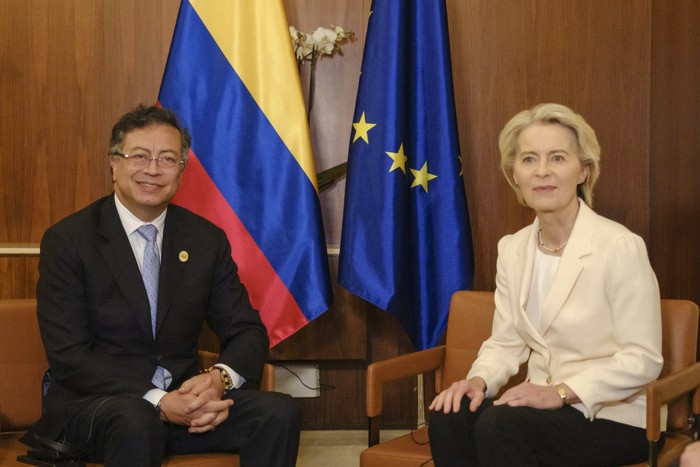Crédito: Colprensa. Gustavo Petro y Úrsula Von der Leyen.
