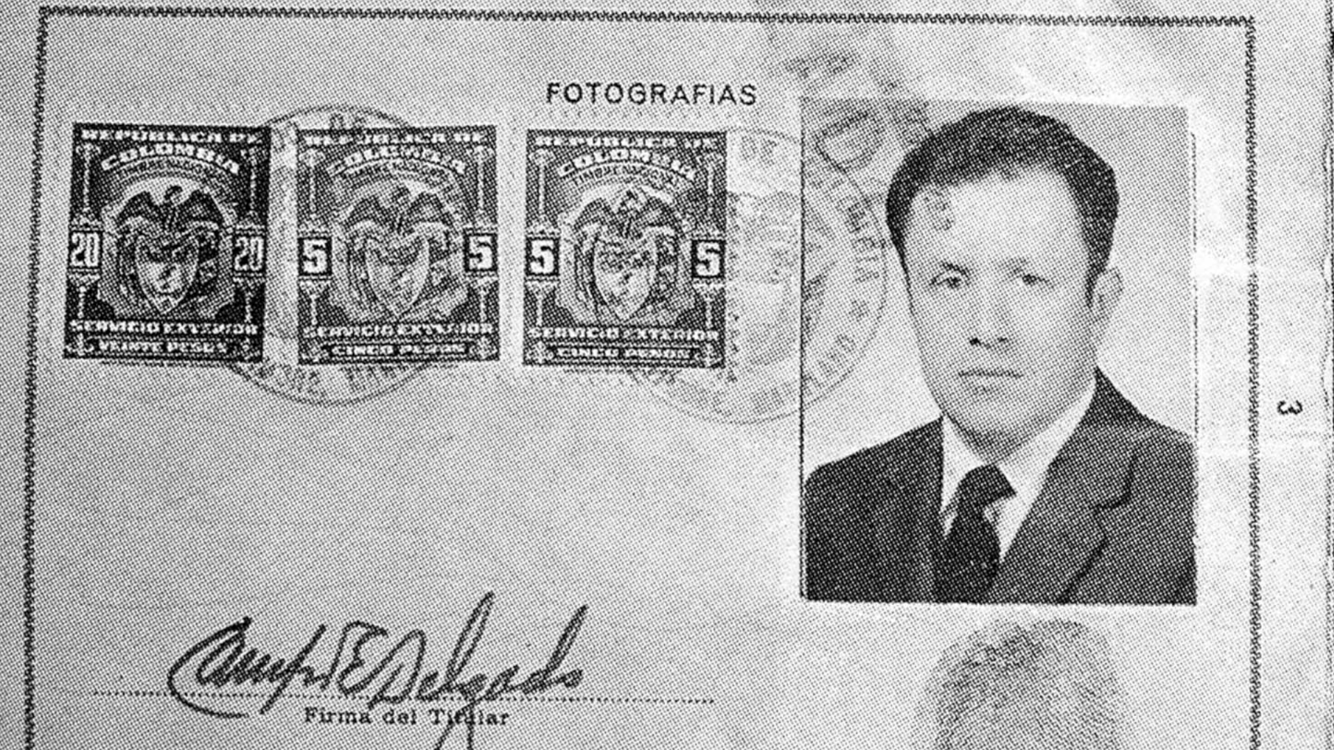 Pasaporte de Campo Elías Delgado. · Foto: Colprensa - Externos