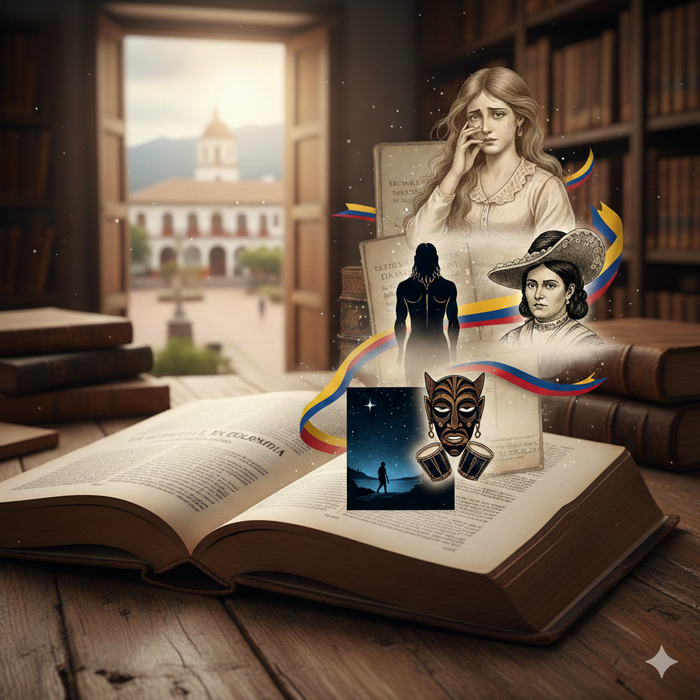 La democracia en Colombia también se ha contado desde la literatura. A través de varias novelas, las letras han reflejado los momentos políticos que han marcado al país y la forma en que la sociedad ha participado, resistido y soñado su devenir democrático hasta hoy. · Ilustración: Nano Banana