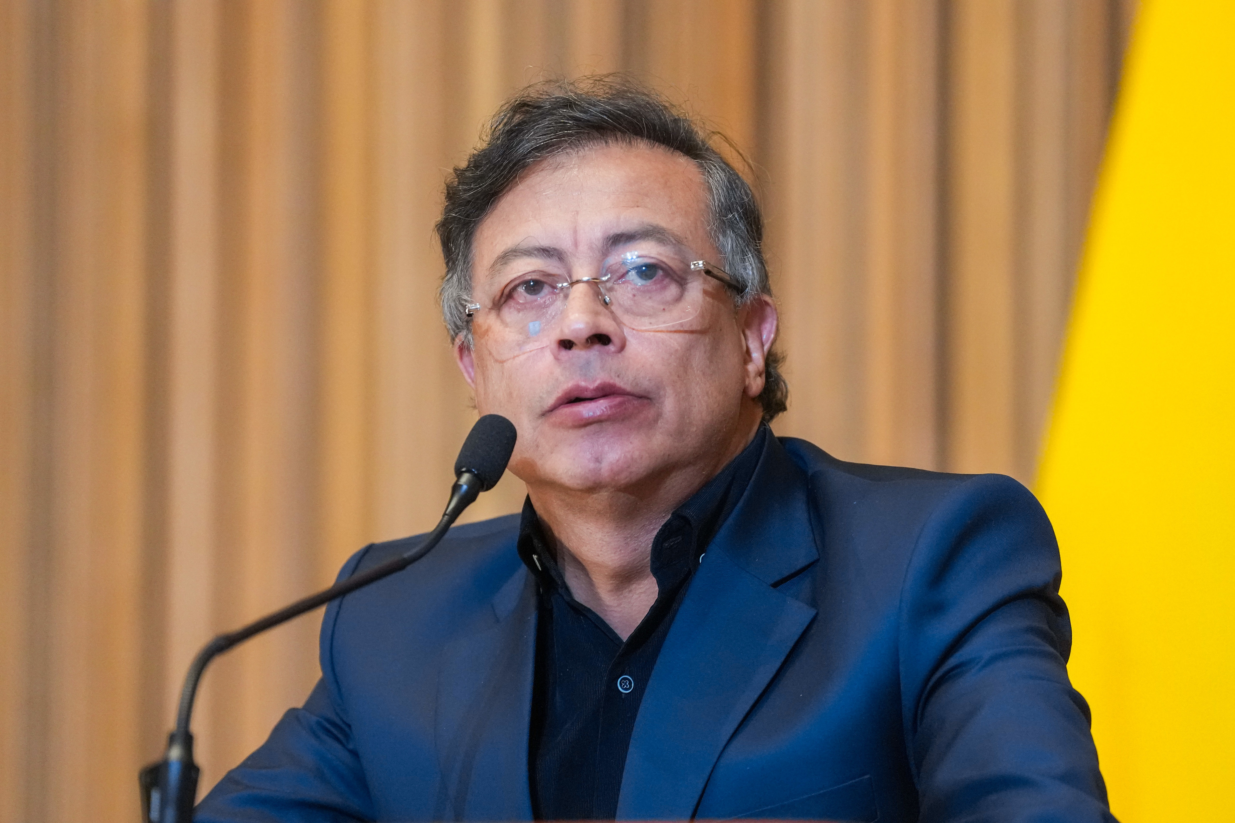 El presidente Gustavo Petro durante una intervención en Washington. Crédito: Presidencia de la República - Juan Cano