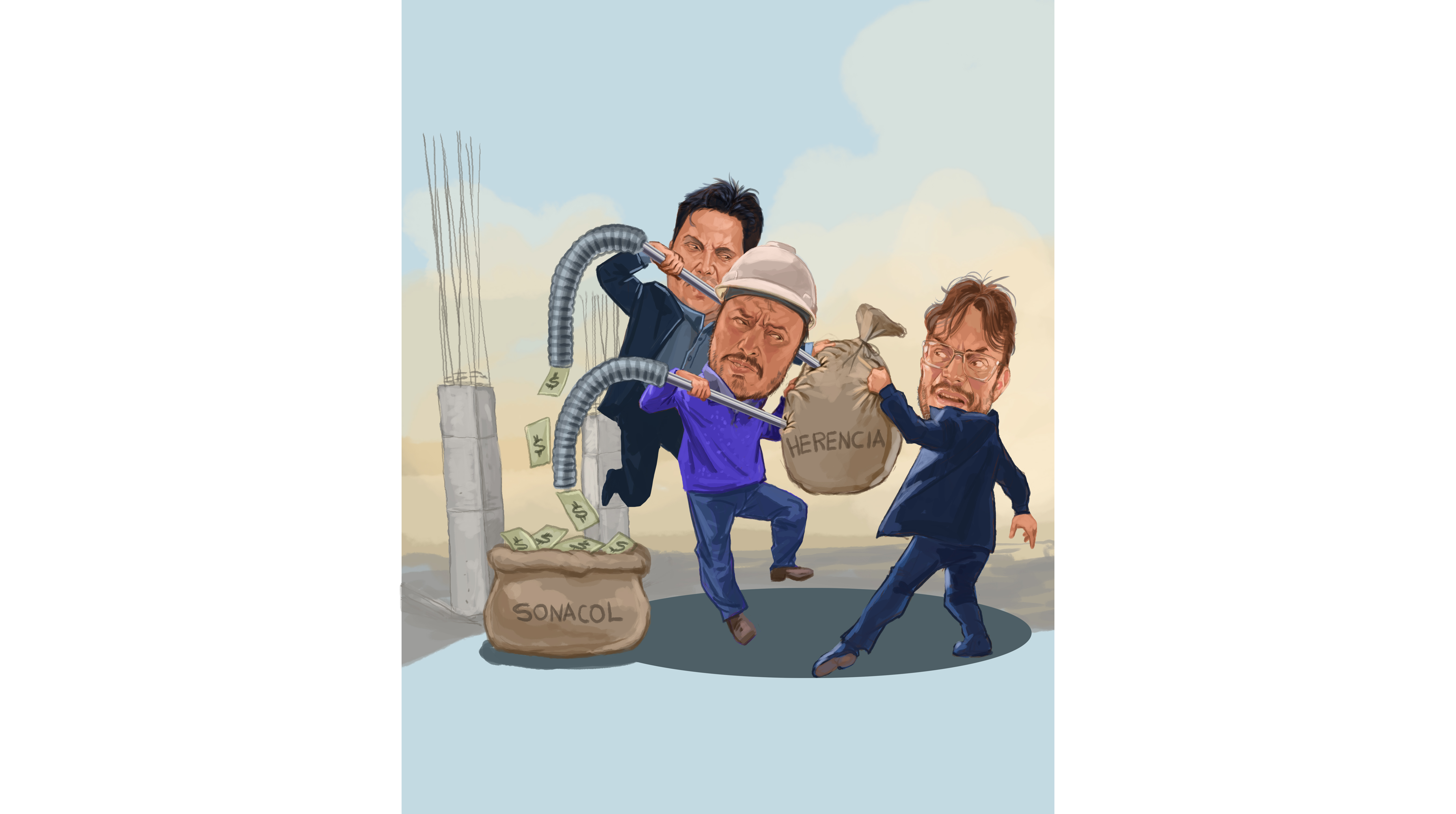 Foto principal del artículo 'La disputa familiar de los Solarte que amenaza contratos clave de infraestructura en el país' · Ilustración: Jorge Restrepo H.