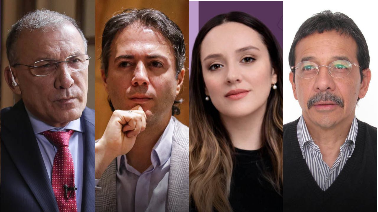 De izquierda a derecha: Roy Barreras, Daniel Quintero, Martha Bernal y Héctor Pineda | Crédito: Colprensa - Redes sociales