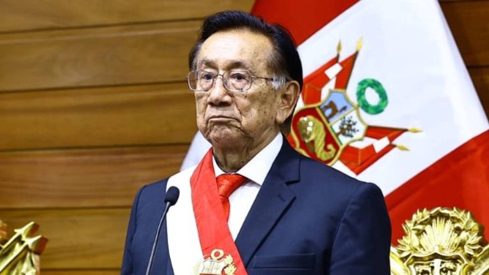 José María Balcázar, nuevo presidente interino del Perú. Crédito: Congreso del Perú.