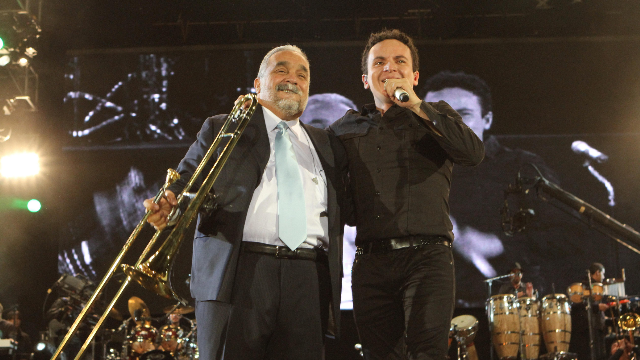 Los artistas Willie Colón y Fonseca. · Foto: Colprensa